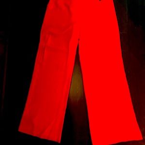 Phillip Lim Tomato Red Wide Leg Silk Trousers